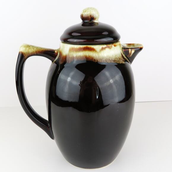 Vintage Pfaltzgraff Stoneware Brown Drip Glaze Tea/Coffee Pot w/Lid Cottage Core - Picture 2 of 14